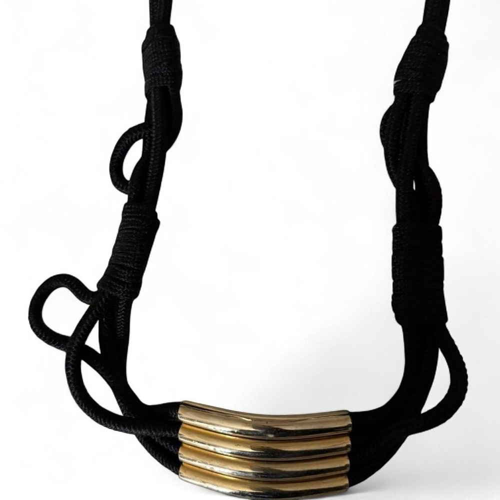 Black and Gold Rope Belt